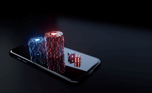 Mobile Gambling Apps Photo of Dice & Chips on top of Smartphone